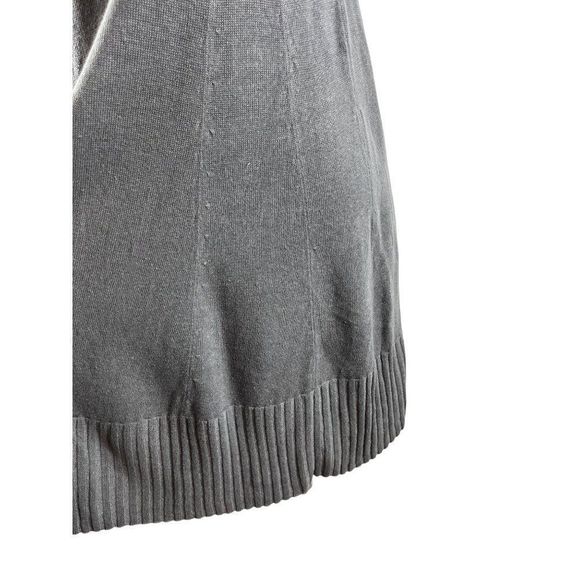 J. Jill Linen Blend Midi Dress Gray XS Petite Lagenlook Oversized Short Sleeve - Picture 7 of 10